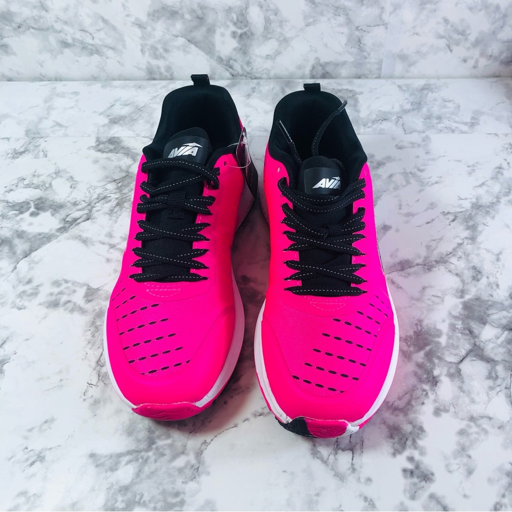 New Avia -Maze 2.0 Womens Shoes Size 7  Alloy/Fuchsia Purple/Jet Black/Silver